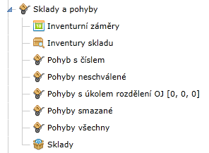 Sklady a skladové pohyby